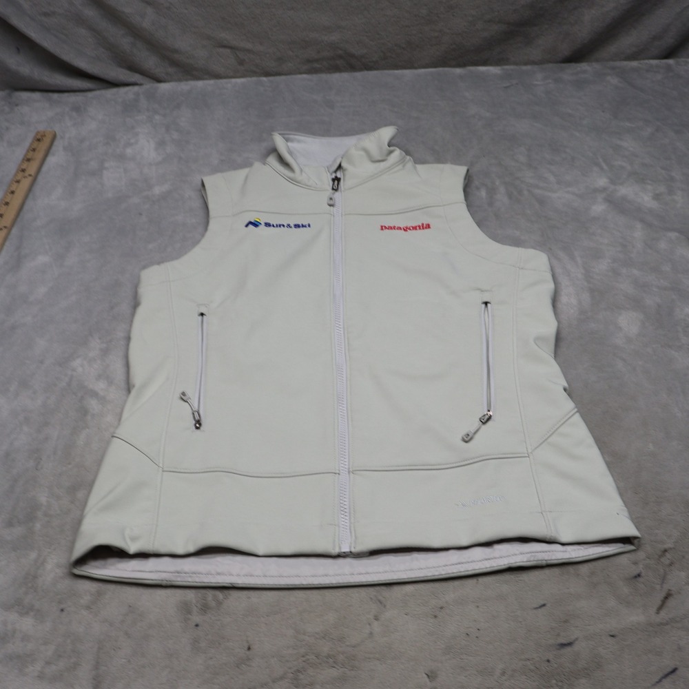 Patagonia Adze Vest Womens Medium White Polartec Athleisure Stretch Outdoor LOGO